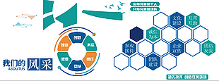 公司团队风采展板模板下载
