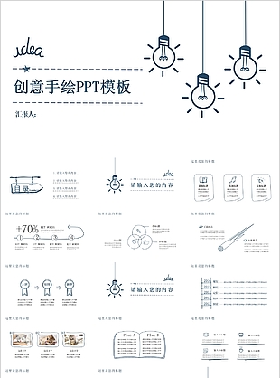 创意手绘商业计划书汇报PPT模板