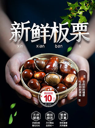 新鲜野生板栗海报