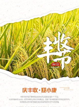 庆丰收农民节日海报