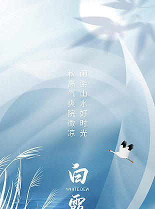 白露主题节日创新海报素材