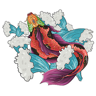 山海经异兽薄鱼插画
