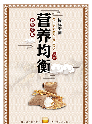 营养均衡食堂海报下载