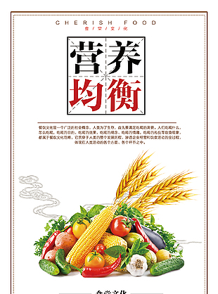 均衡营养创意果蔬元素海报