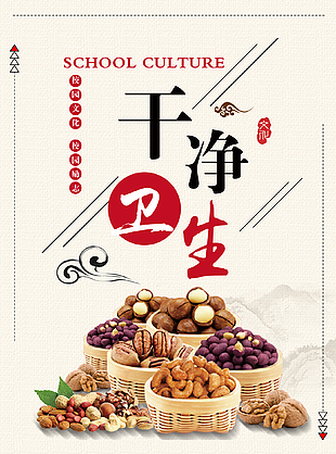 食堂文化干净卫生就餐准则海报
