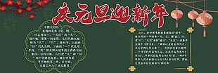庆元旦校园黑板报设计