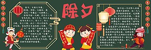 除夕夜快乐黑板报设计