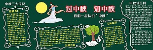 中秋节校园黑板报设计