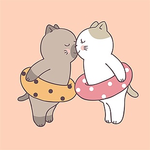 简单创意小猫插画