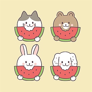 可爱顽皮猫咪插画