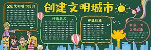 创建文明城市黑板报