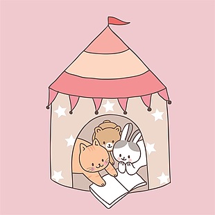 简单创意猫咪插画