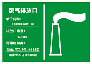 绿色废气排放口标志