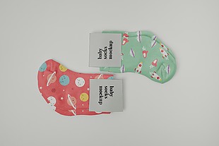 高品质儿童袜子样机模板