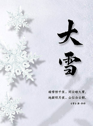 瑞雪惊千里质感海报素材