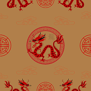 圆环形龙纹创意设计