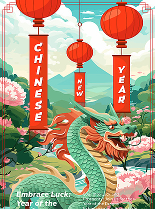龙年新春创意海报设计