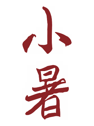 红色小暑节气字体设计