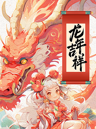 爆竹声中一岁除国潮节日插画海报