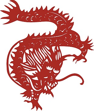 龙年儿童动物剪纸