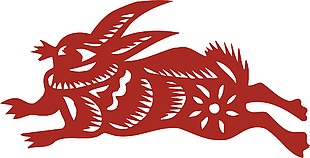 窗花动物剪纸兔子