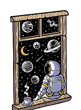 宇宙星空插画设计