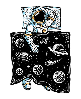 奇幻太空人创意插画