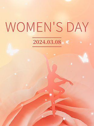 唯美创意妇女节女神节女性力量宣传海报