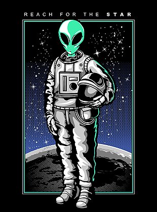 外星人宇航员插画