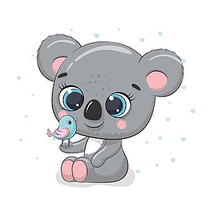 可爱卡通动物考拉贴纸