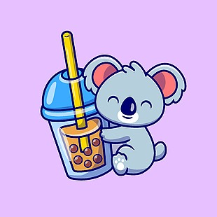 考拉卡通手绘插画