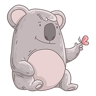萌趣考拉插画设计