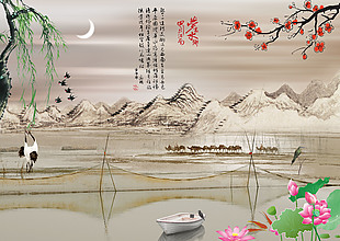 水墨画背景图片