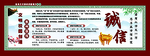 文明校园创建诚信宣传栏