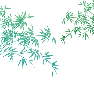 清新树叶简约插画设计素材