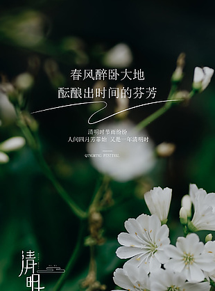 又是一年清明时摄影背景素材海报