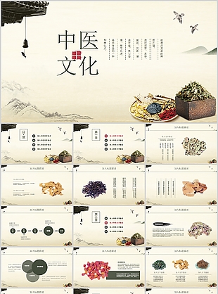 经典国风大气中医文化宣传PPT课件