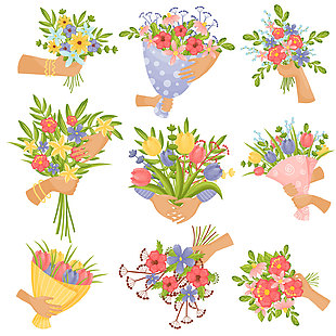 手绘水彩花卉插画