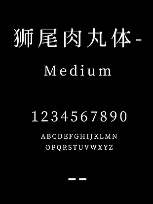 狮尾肉丸体-Medium字体安装包