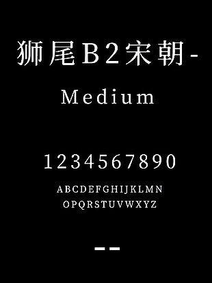 狮尾B2宋朝-Medium字体包下载
