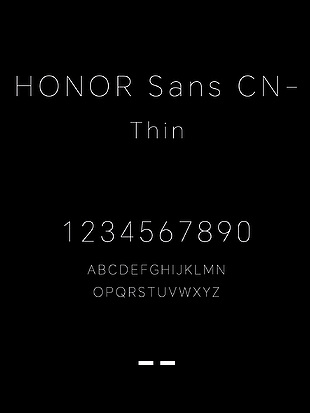 HONOR Sans CN-Thin字体