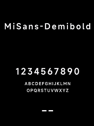 MiSans-Demibold字体安装包