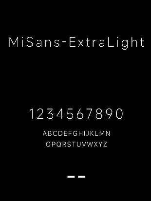 MiSans-ExtraLight安装包