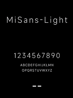 MiSans-Light字体安装包