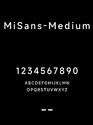 MiSans-Medium简体字体包