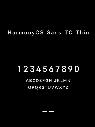 鸿蒙Sans TC Thin字体