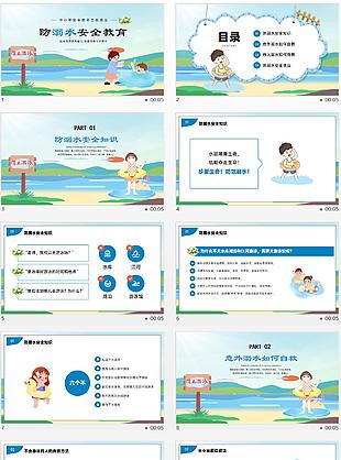 防溺水安全教育PPT模板