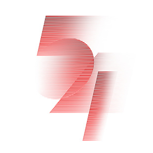 54创意渐变横条纹拼接字体设计