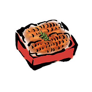 居酒屋鳗鱼饭插画