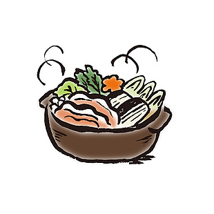 日料寿喜锅插画